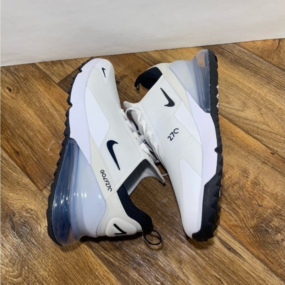 Nike Golf Air Max 270 Shoes White Black Platinum CK6483-102 Men's New With Box - Picture 11 of 12
